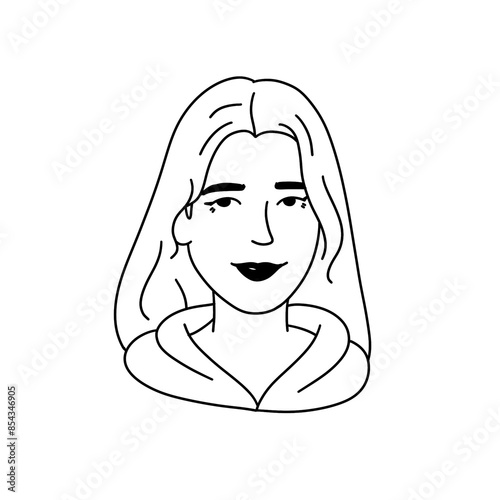 Minimal woman drawing 