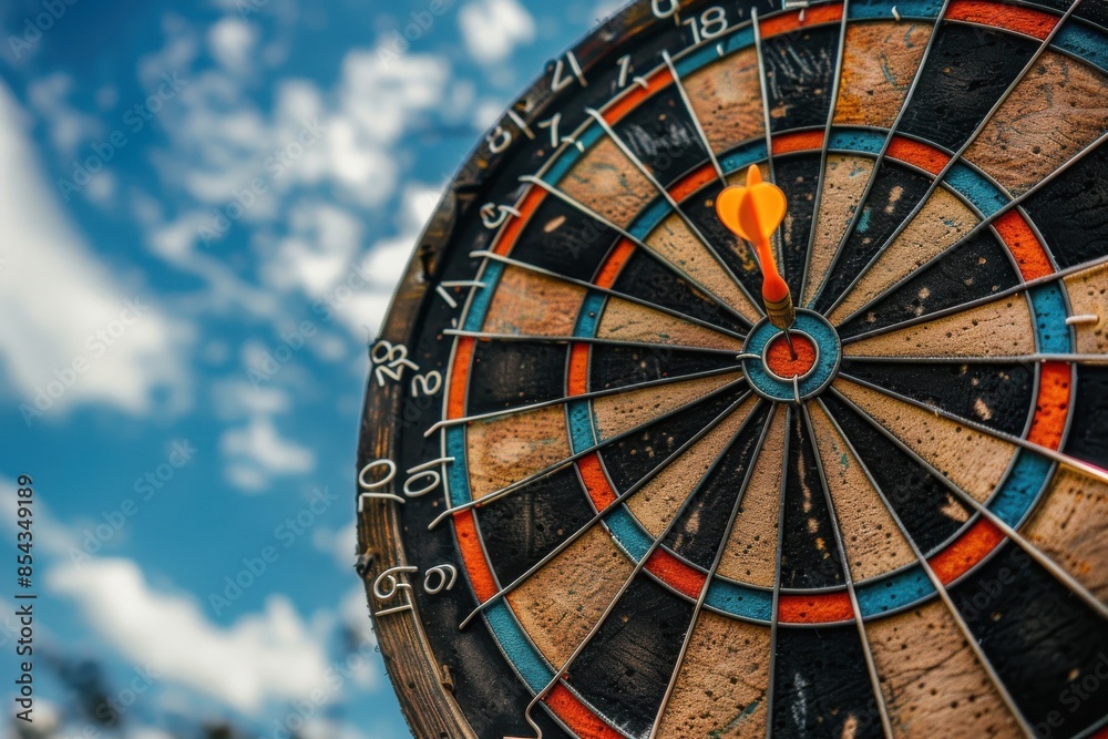 Obraz premium Targeting the business or Business Achievement objective target concept