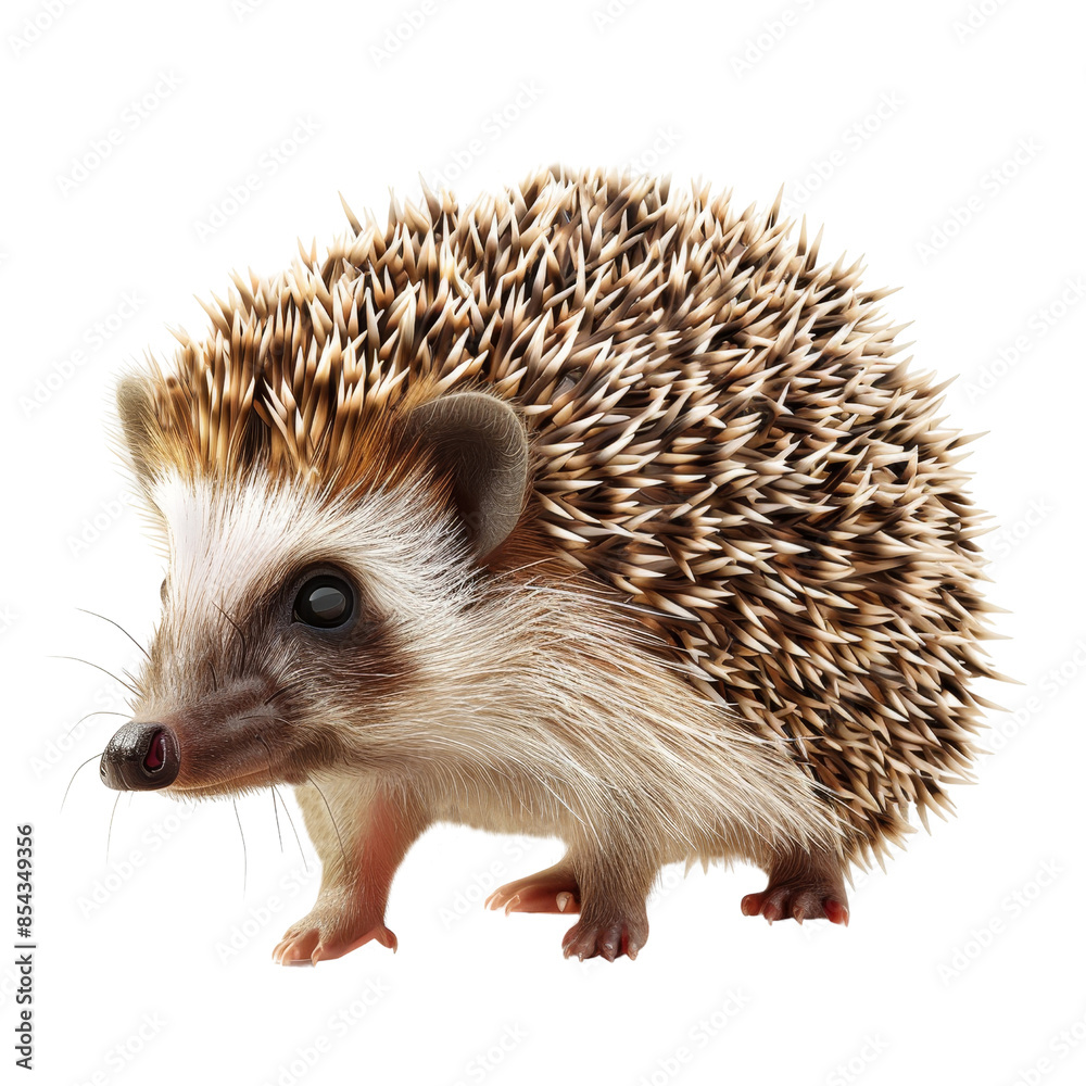 Adorable hedgehog facing forward on transparent background clipart Adorable hedgehog facing forward on transparent background clipart