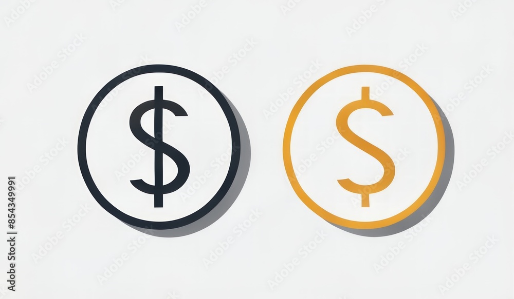 illustration of a symbol of a dollar coin illustration of a symbol of a dollar coin