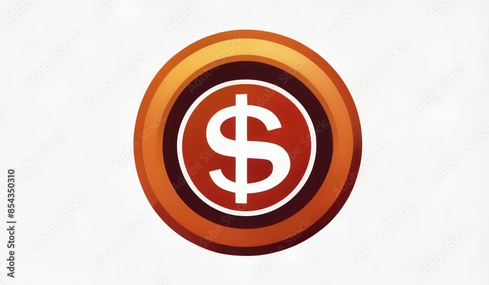 Obraz premium illustration of a symbol of a dollar coin