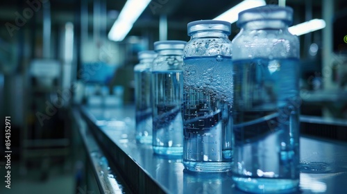 A high-tech lab developing AI-driven water purification systems 