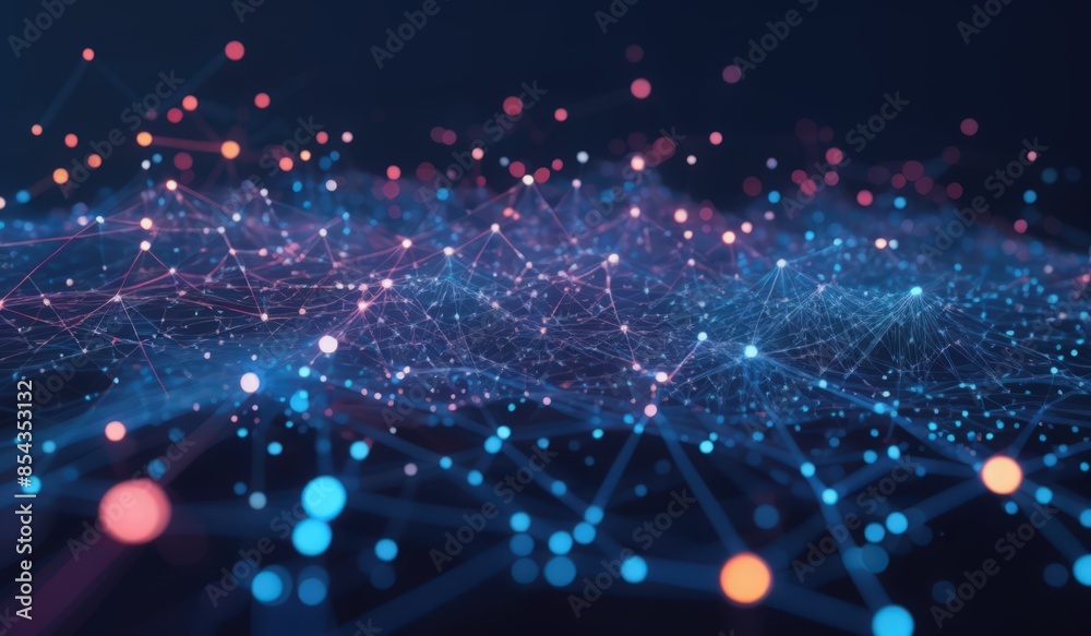 Naklejka premium power ai internet network technology, digital marketing, business intelligence concept. visualization of realms. social network concept. network connection visual. visualization of energy of realms