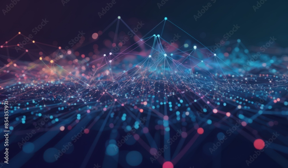 Fototapeta premium cyber networks digital tech, visualization power AI, holograms cyber save your data, 