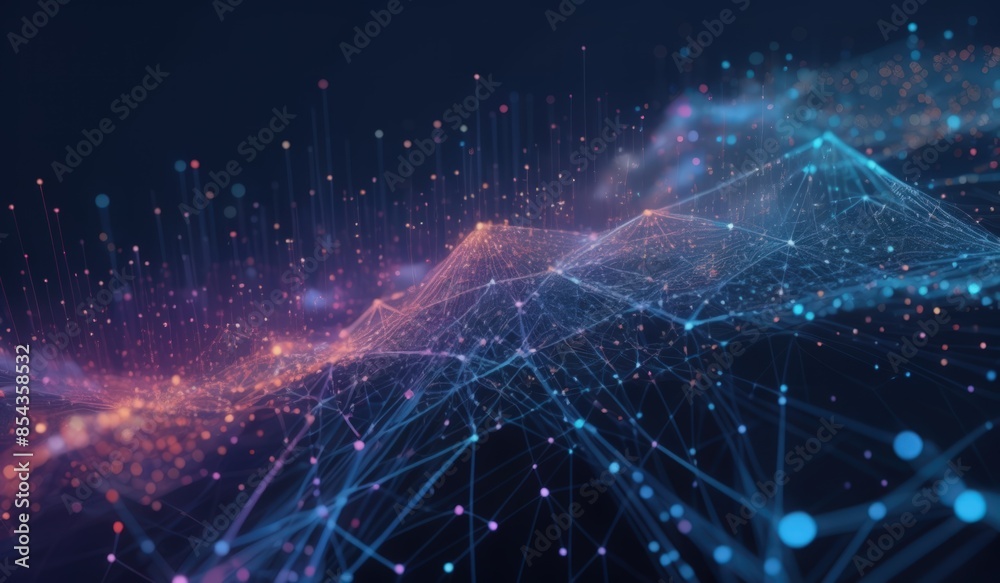 Obraz premium energy of realms, visualization tranding, meta data.