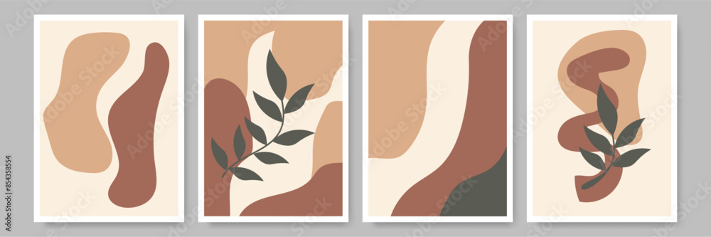 A trendy set of abstract geometric shapes in a minimal style A trendy set of abstract geometric shapes in a minimal style