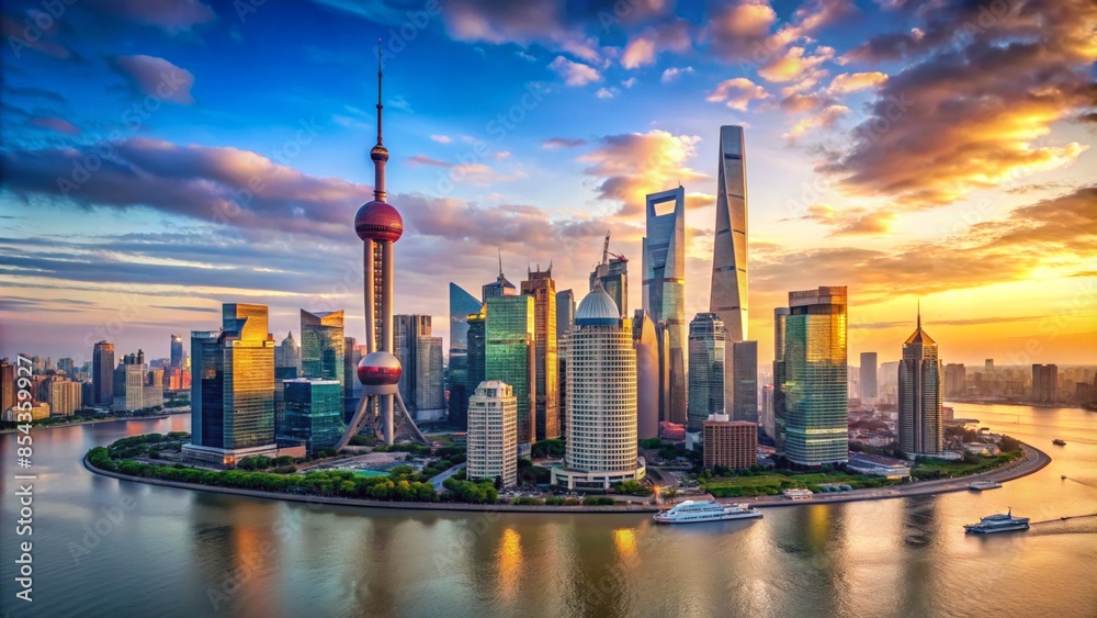 Obraz premium country skyline at sunset