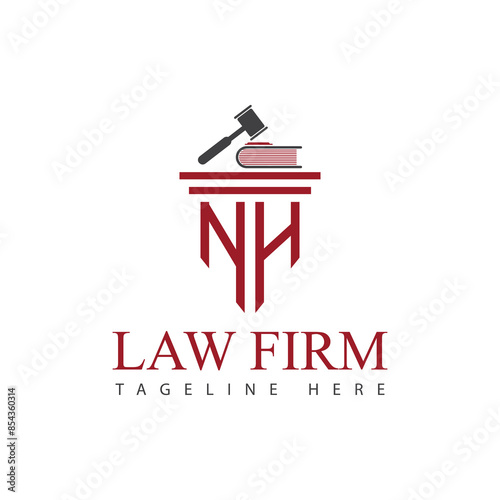 Set of modern law firm justice logo design vector graphic template