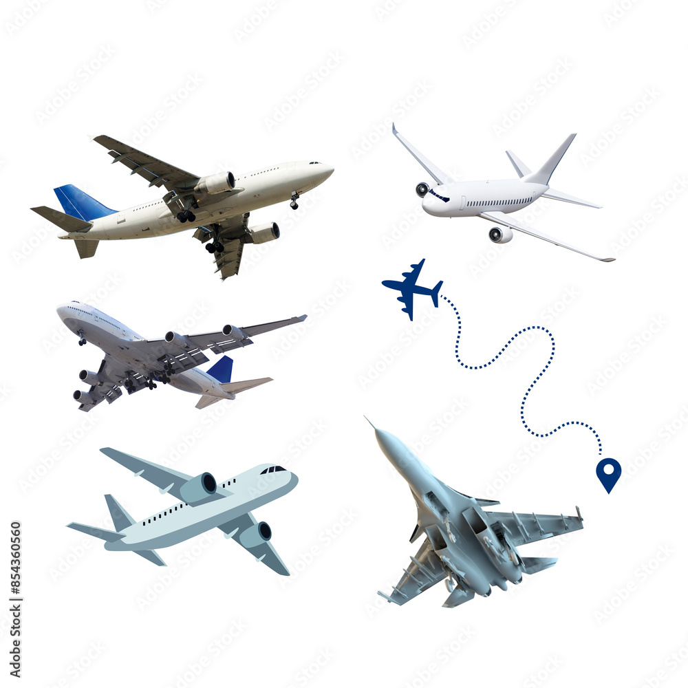Airplane collection png file, transparent background Airplane collection png file, transparent background