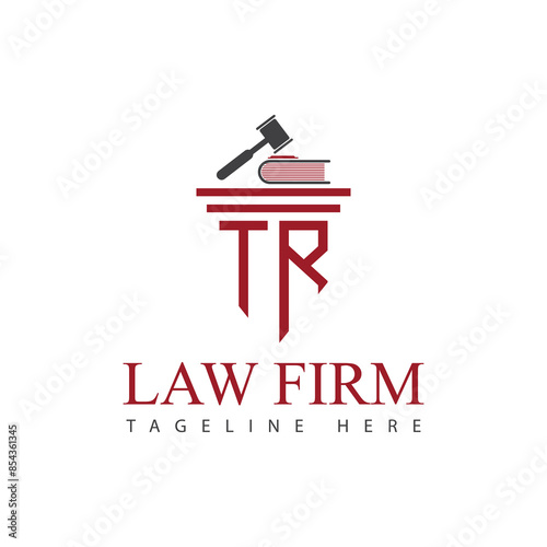  initial monogram for lawfirm logo with sword and scale