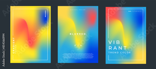 Abstract gradient background texture for poster cover design. Minimal color banner template