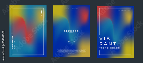 Abstract modern futuristic creative blurred background with gradient and vibrant colors