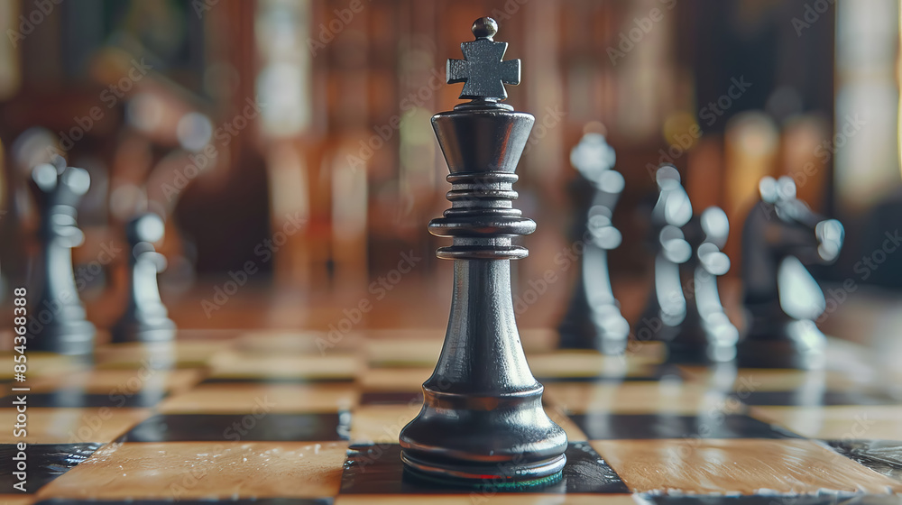 close up chess pieces king on blurred chess background with copy space. soft focus. close up chess pieces king on blurred chess background with copy space. soft focus.