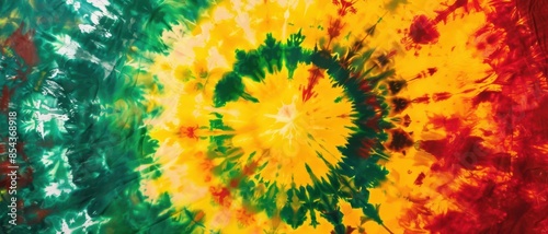 Red Yellow and green Fabric Tie Dye Pattern Ink, pattern circle background