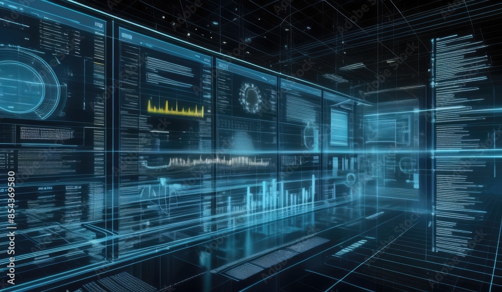Fototapeta premium technology digital data flow