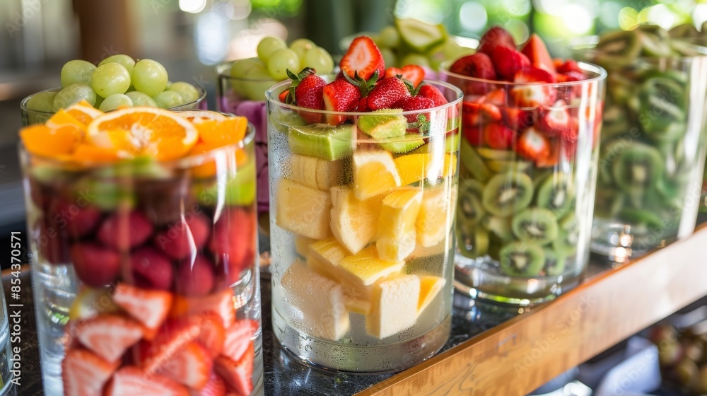 Mix and match your favorite fruits at our infused water station to create a unique and refreshing drink experience. Mix and match your favorite fruits at our infused water station to create a unique and refreshing drink experience.