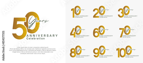 anniversary logotype vector design with brown color can be use for special moment celebration