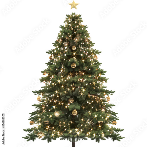 christmas tree isolated on white