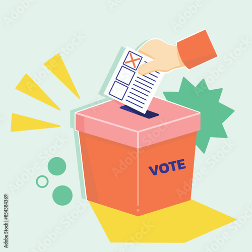 Election vote box government illustration