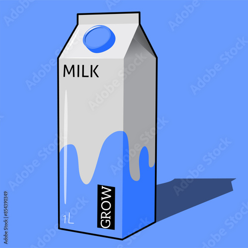 milk carton 1L drink photo