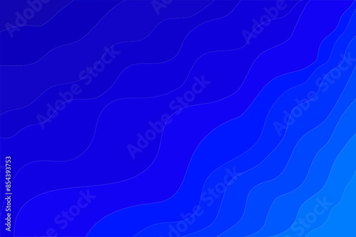Blue Wave Ocean Sea Background Navy Under the Sea Wavy Line Layers Summer Deep Water Liquid Wallpaper Swimming Pool Shading Color Dynamic Gradient Illustration Save the World Vector