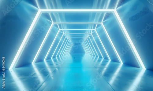 Geometric glowing lines light background