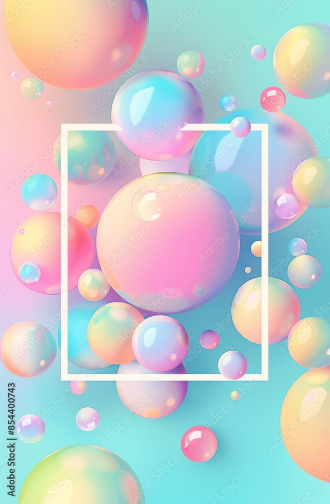 pastel background with soft gradients and a white square frame pastel background with soft gradients and a white square frame