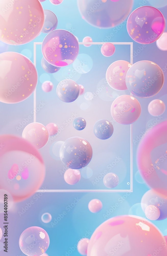 pastel background with soft gradients and a white square frame pastel background with soft gradients and a white square frame