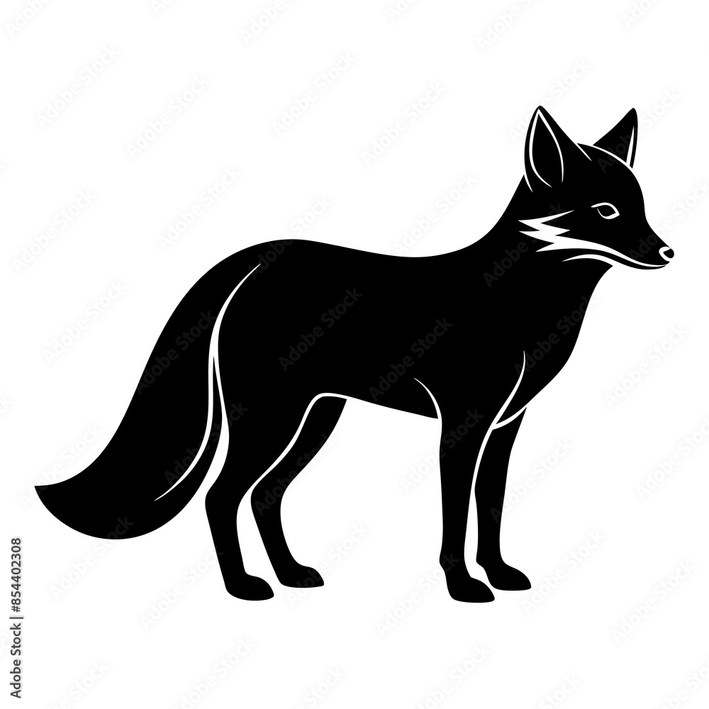 Vector illustration of a fox animal Vector illustration of a fox animal