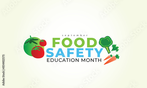 Food Safety Education Month. background, banner, card, poster, template. Vector illustration.