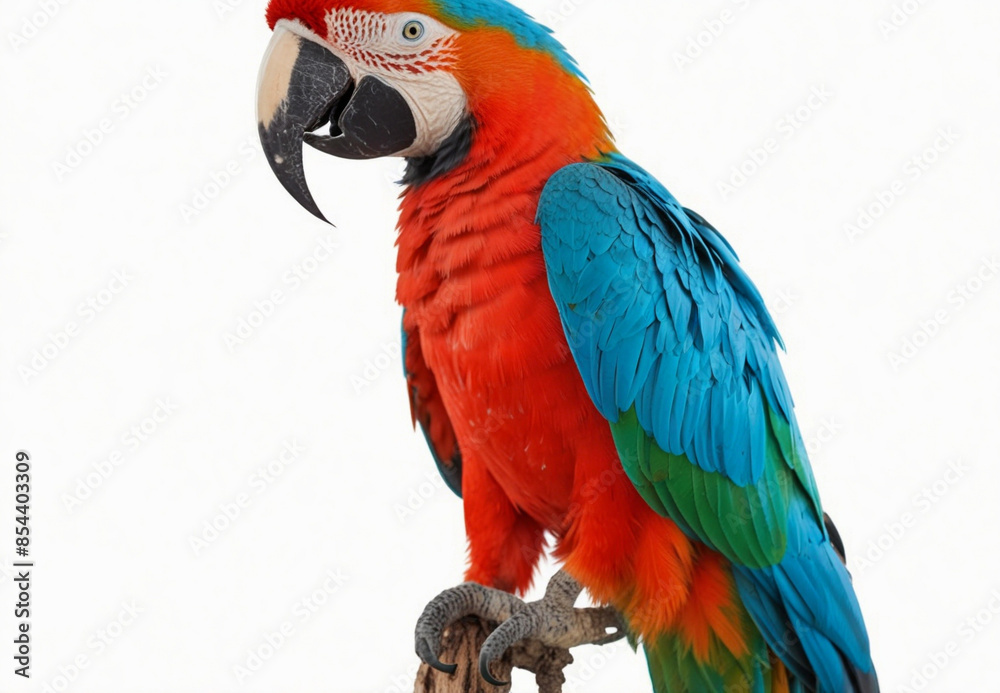 Fototapeta premium Macaw, isolated on white background