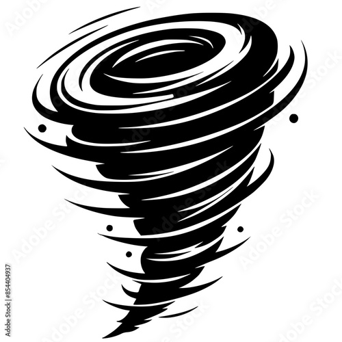 Silueta de viento tornado