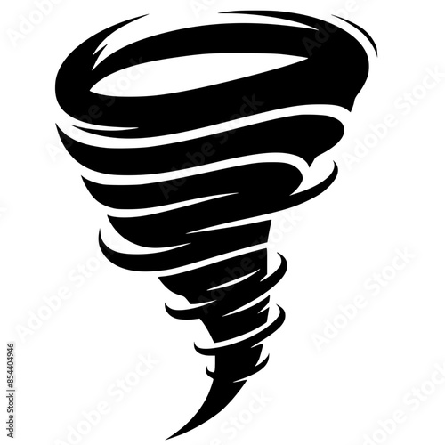 Silueta de viento tornado
