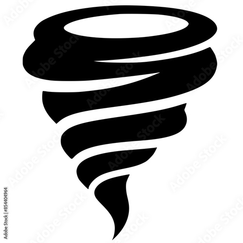 Simple tornado wind logo silhouette