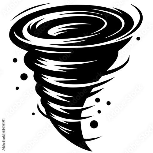 Silueta de viento tornado