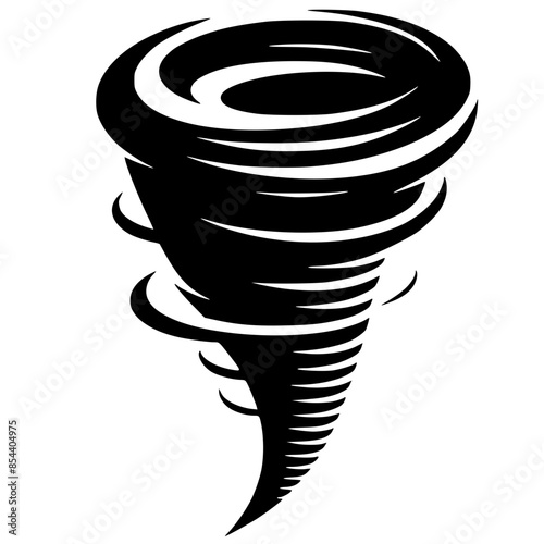 Silueta de viento tornado