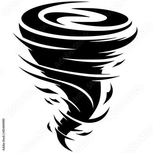 Simple tornado wind logo silhouette