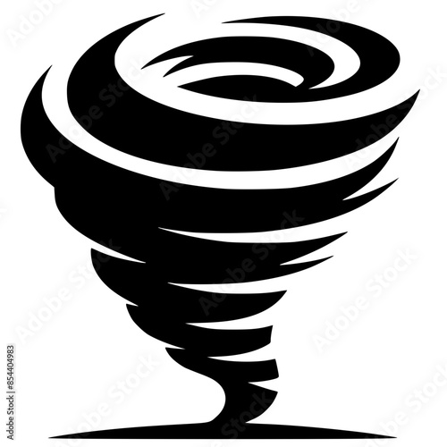 Silueta de viento tornado