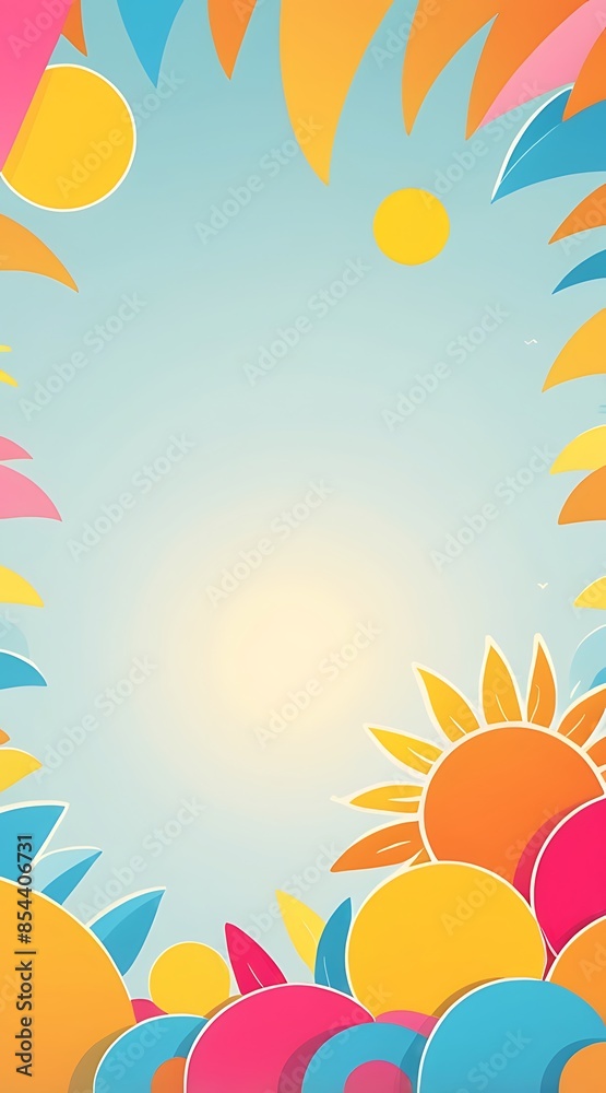Sunshine, empty space illustration, background