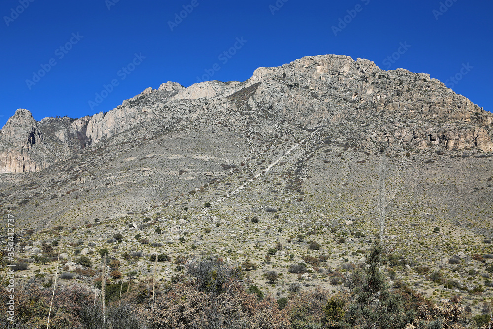 View from the Trail in Guadalupe Mountains National Park, Texas View from the Trail in Guadalupe Mountains National Park, Texas