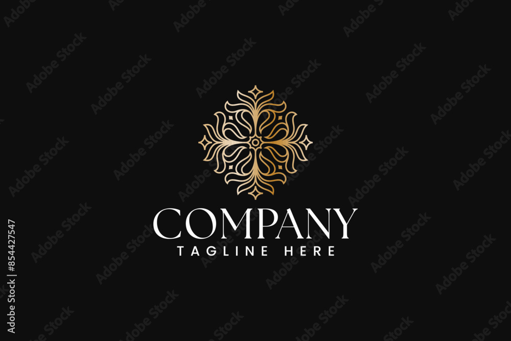 leaves swirl floral abstract outline ornament logo design for fashion boutique and jewelery leaves swirl floral abstract outline ornament logo design for fashion boutique and jewelery