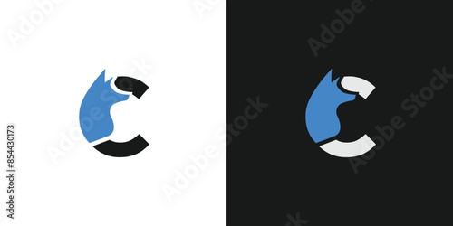 Unique and modern  C  Fox logo design
