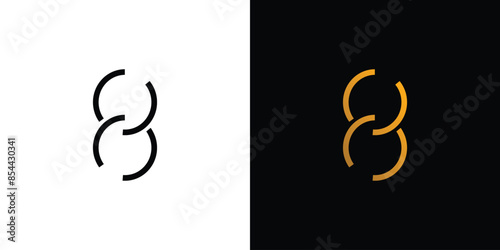 Modern and unique number 8 logo design
