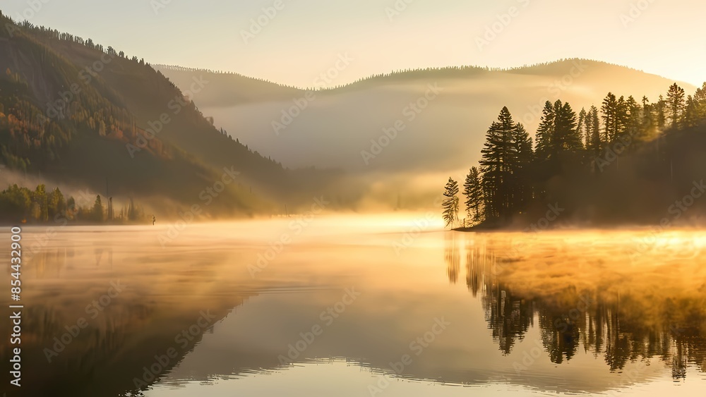 Echoes of Silence: Sunrise Over The Lake Echoes of Silence: Sunrise Over The Lake
