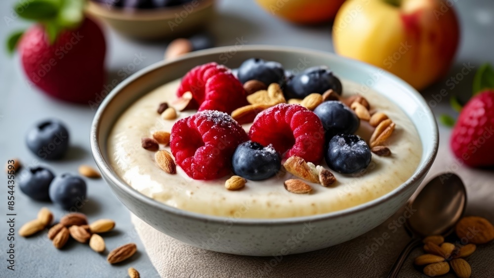  Deliciously nutritious breakfast bowl with yogurt berries and nuts