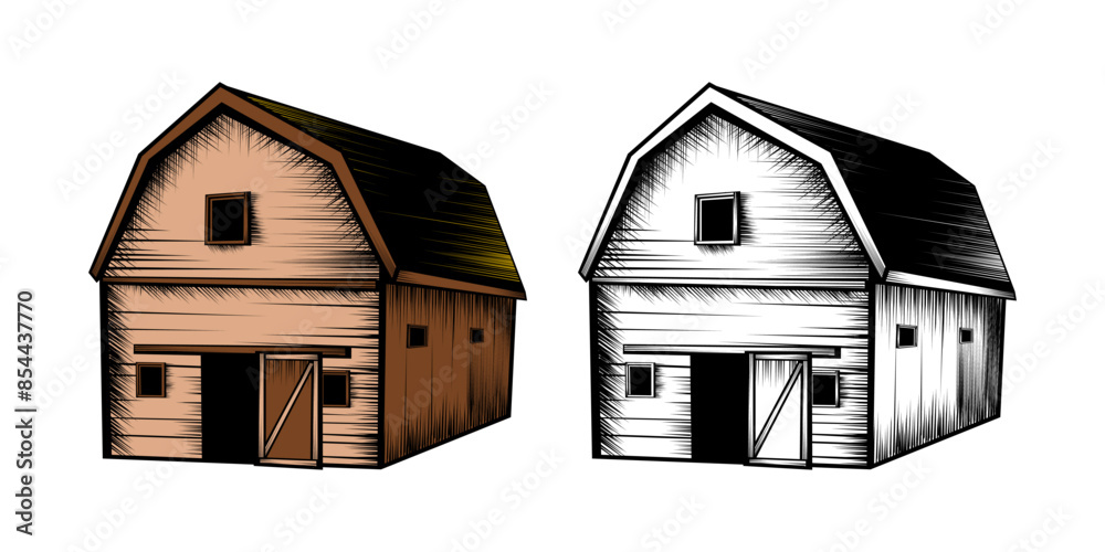 Barn Design Illustration vector eps format , suitable for your design ...