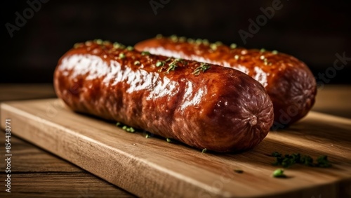  Deliciously grilled sausage ready to be savored