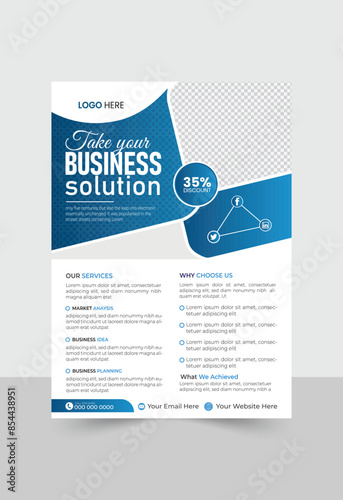 poster flyer pamphlet brochure cover design layout space for photo background.Corporate business flyer template design.abstract business flyer and creative design, IT company flyer and editable vector