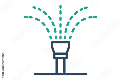 sprinkler icon. icon related to durability. line icon style. watering elements vector illustration