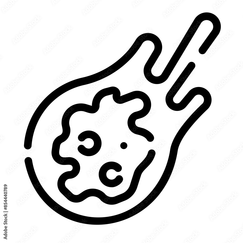 Obraz premium meteorite Line Icon